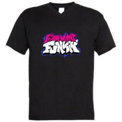 Мужская футболка  с V-образным вырезом Friday Night Funkin Logo - PrintSalon
