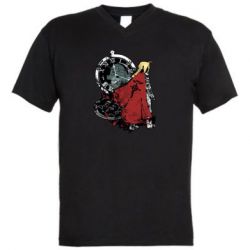 Мужская футболка  с V-образным вырезом Fullmetal Alchemist: Don't forget - PrintSalon