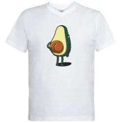 Чоловіча футболка з V-подібним вирізом Funny avocado