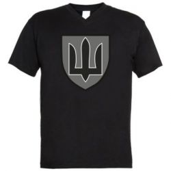 Мужская футболка  с V-образным вырезом Генеральный штаб Украины - PrintSalon