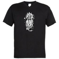 Мужская футболка  с V-образным вырезом Герои Хаяо Миядзаки - PrintSalon