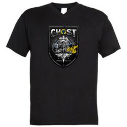Мужская футболка  с V-образным вырезом Ghost of kyiv! - PrintSalon