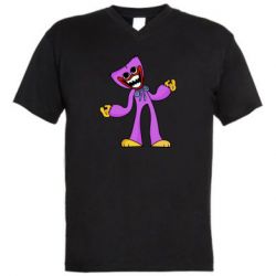 Чоловіча футболка з V-подібним вирізом Хаггі Ваггі Рожевий - PrintSalon