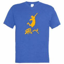 Мужская футболка  с V-образным вырезом Haikyuu Hinata - PrintSalon