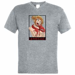 Чоловіча футболка з V-подібним вирізом Хіміко ахегао - PrintSalon