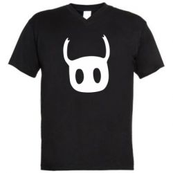 Мужская футболка  с V-образным вырезом Hollow Knight Mask - PrintSalon