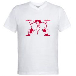 Чоловіча футболка з V-подібним вирізом Hunter X Hunter Line Art - PrintSalon