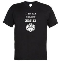 Мужская футболка  с V-образным вырезом I am the dungeon master - PrintSalon