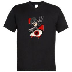 Чоловіча футболка з V-подібним вирізом Itachi Uchiha Anbu