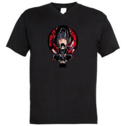 Чоловіча футболка з V-подібним вирізом Itachi Uchiha Naruto - PrintSalon