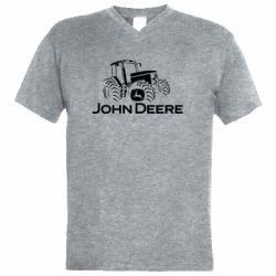 Чоловіча футболка з V-подібним вирізом John Deere Logo, Tractor - PrintSalon