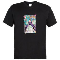 Мужская футболка  с V-образным вырезом Jojo's bizzare poster - PrintSalon
