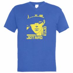 Мужская футболка  с V-образным вырезом Jotaro Kujo - PrintSalon