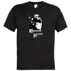 Мужская футболка  с V-образным вырезом Kakashi Hatake art - PrintSalon