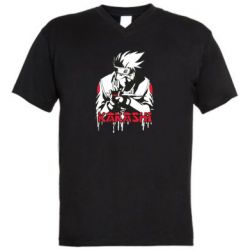 Мужская футболка  с V-образным вырезом Kakashi - PrintSalon