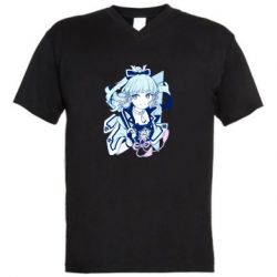 Мужская футболка  с V-образным вырезом Kamisato Ayaka - PrintSalon
