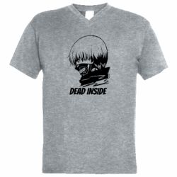 Мужская футболка  с V-образным вырезом Kaneki Dead Inside - PrintSalon