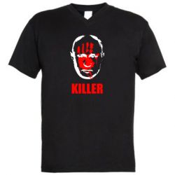 Мужская футболка  с V-образным вырезом KILLER - PrintSalon