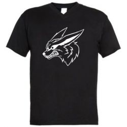 Мужская футболка  с V-образным вырезом Kurama line art - PrintSalon