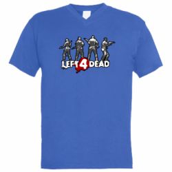 Чоловіча футболка з V-подібним вирізом Left 4 Dead Gang - PrintSalon