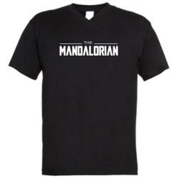 Чоловіча футболка з V-подібним вирізом Mandalorian logo - PrintSalon