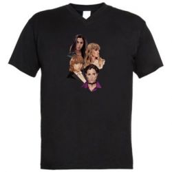 Мужская футболка  с V-образным вырезом Maneskin band art - PrintSalon