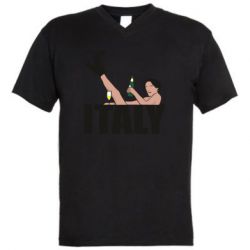 Чоловіча футболка з V-подібним вирізом Maneskin Italy - PrintSalon