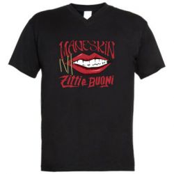 Мужская футболка  с V-образным вырезом Maneskin - Zitti e Buoni - PrintSalon