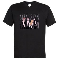 Мужская футболка  с V-образным вырезом Манескин - PrintSalon