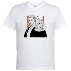 Мужская футболка  с V-образным вырезом Manjiro And Draken - PrintSalon