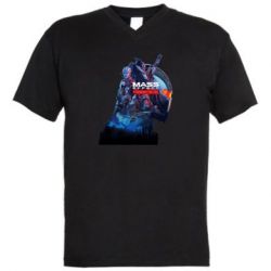 Мужская футболка  с V-образным вырезом Mass effect n7 - PrintSalon