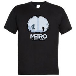 Мужская футболка  с V-образным вырезом METRO last light atr - PrintSalon