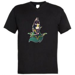 Мужская футболка  с V-образным вырезом Милый Тигнари - PrintSalon
