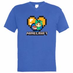 Чоловіча футболка з V-подібним вирізом Minecraft Girl