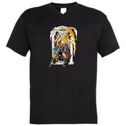 Мужская футболка  с V-образным вырезом Миса - PrintSalon