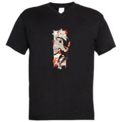 Мужская футболка  с V-образным вырезом Modern Kazuha - PrintSalon