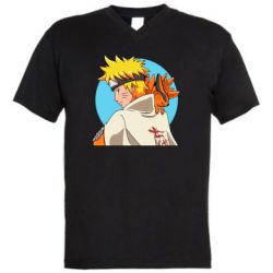 Чоловіча футболка з V-подібним вирізом Naruto Uzumaki Hokage