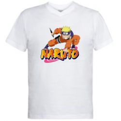 Чоловіча футболка з V-подібним вирізом Naruto with logo