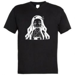 Мужская футболка  с V-образным вырезом Незуко - PrintSalon