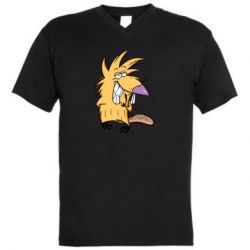 Мужская футболка  с V-образным вырезом Norbert from Angry Beavers - PrintSalon
