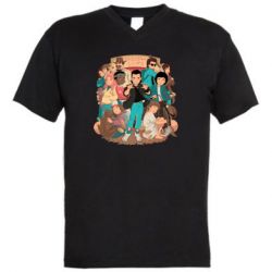 Мужская футболка  с V-образным вырезом Очень странные дела арт - PrintSalon