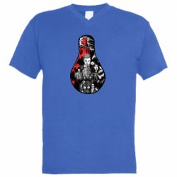 Мужская футболка  с V-образным вырезом ОСД Арт Лампочка - PrintSalon