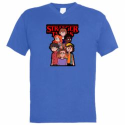 Мужская футболка  с V-образным вырезом ОСД Друзья вместе - PrintSalon