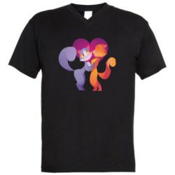 Чоловіча футболка з V-подібним вирізом Парочка. Котики - PrintSalon