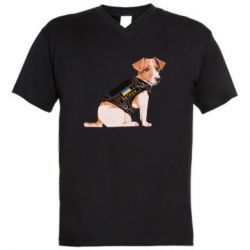 Мужская футболка  с V-образным вырезом Патрон - PrintSalon