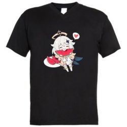 Чоловіча футболка з V-подібним вирізом Паймон з кавуном - PrintSalon