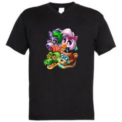 Мужская футболка  с V-образным вырезом Персонажи FNAF - PrintSalon