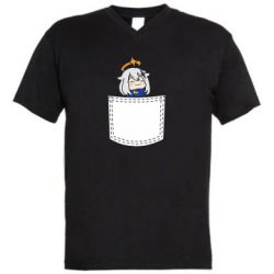 Мужская футболка  с V-образным вырезом Pocket Paimon - PrintSalon