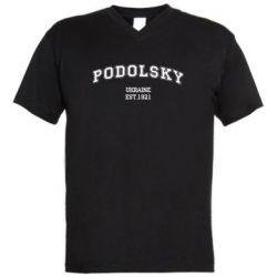Мужская футболка  с V-образным вырезом Podolsky - PrintSalon