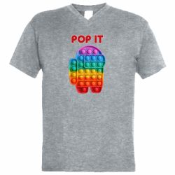 Чоловіча футболка з V-подібним вирізом Pop It Among Us - PrintSalon